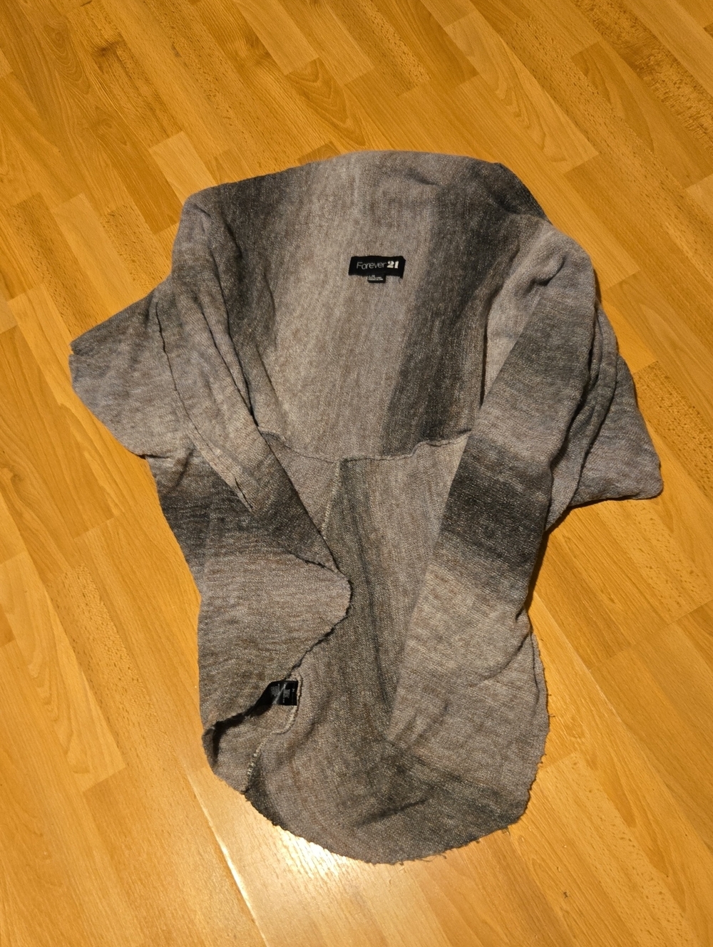 Forever 21 Gray Ombre Draped Cardigan